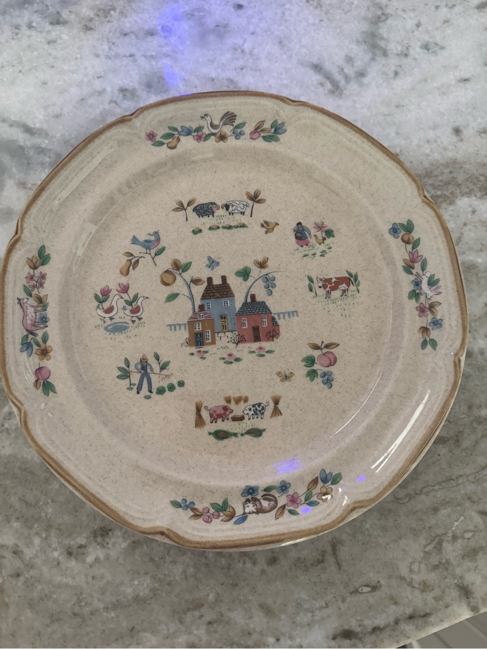 Vintage International China Heartland Dinner Plates Set of 7